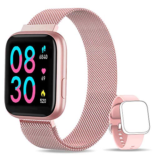 BANLVS Smartwatch, 1.4 Inch Reloj Inteligente IP67 con Pulsómetro Presión Arterial, Monitor de Sueño Podómetro Contador de Caloría, Smartwatch Reloj Inteligente Deporte para Hombre Mujer Rosa BANLVS Smartwatch, 1.4 Inch Reloj Inteligente IP67 con Pulsómetro Presión Arterial, Monitor de Sueño Podómetro Contador de Caloría, Smartwatch Reloj Inteligente Deporte para Hombre Mujer Rosa