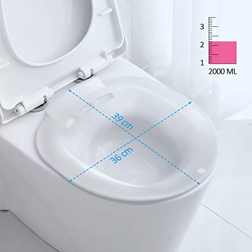 Baños de Asiento/Bidet para Inodoro - Bidé Portátil para Baño de Asiento para el Tratamiento de Hemorroides, Alivio Perineal y Episiotomía, Cuidado Posparto, Mujeres Embarazadas y Ancianos Baños de Asiento/Bidet para Inodoro - Bidé Portátil para Baño de Asiento para el Tratamiento de Hemorroides, Alivio Perineal y Episiotomía, Cuidado Posparto, Mujeres Embarazadas y Ancianos