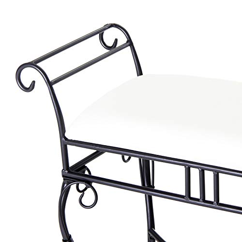 Banqueta pie de Cama árabe Negra de Metal para Dormitorio Arabia - LOLAhome Banqueta pie de Cama árabe Negra de Metal para Dormitorio Arabia - LOLAhome