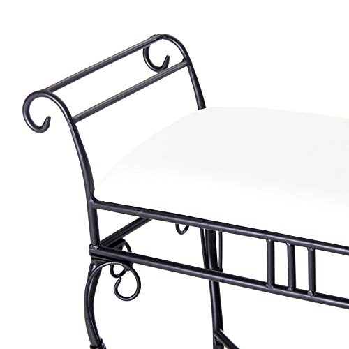 Banqueta pie de Cama árabe Negra de Metal para Dormitorio Arabia - LOLAhome