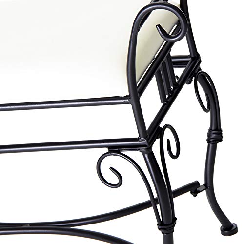 Banqueta pie de Cama árabe Negra de Metal para Dormitorio Arabia - LOLAhome Banqueta pie de Cama árabe Negra de Metal para Dormitorio Arabia - LOLAhome