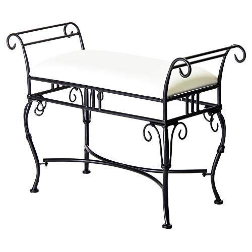 Banqueta pie de Cama árabe Negra de Metal para Dormitorio Arabia - LOLAhome Banqueta pie de Cama árabe Negra de Metal para Dormitorio Arabia - LOLAhome