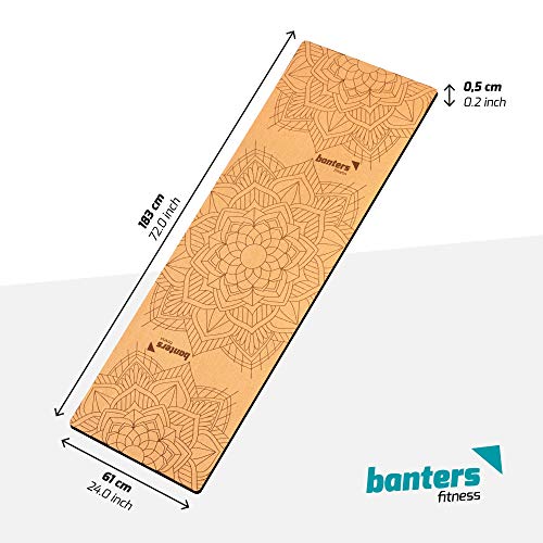 banters Esterilla de Yoga Antideslizante Corcho + Caucho Natural - 100% Ecológica de Yoga Profesional banters Esterilla de Yoga Antideslizante Corcho + Caucho Natural - 100% Ecológica de Yoga Profesional