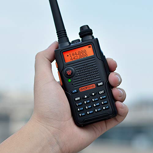 BaoFeng walkie Talkie Profesional Emisoras de Caza de Banda Dual VHF y UHF walkie Talkie Largo Alcance