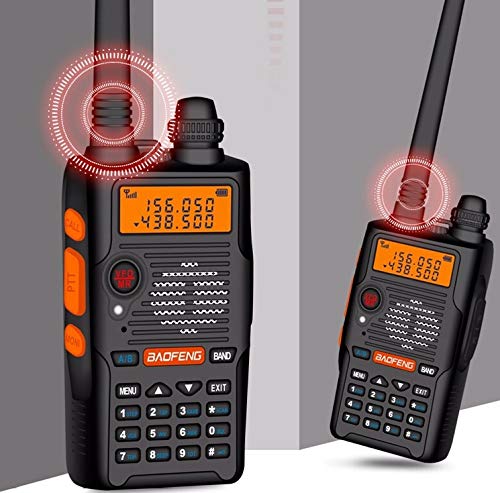 BaoFeng walkie Talkie Profesional Emisoras de Caza de Banda Dual VHF y UHF walkie Talkie Largo Alcance