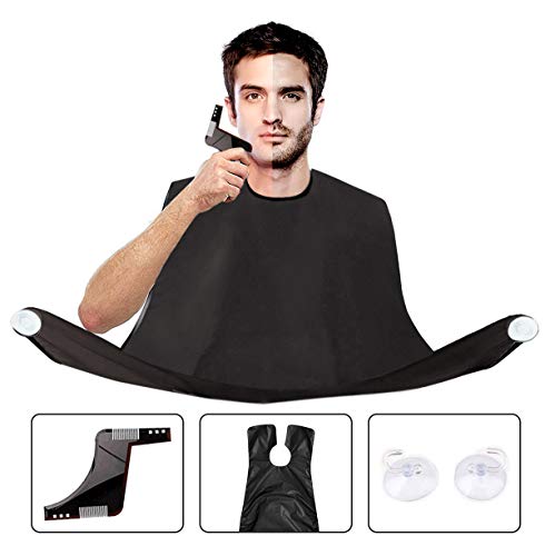 Barba Delantal con Ventosa y Peine de Afeitar Profesional, Faciales Herramientas Afeitar el Pelo del Cabo, Barba Delantal con Peine de afeitar para Afeitar Regalo para Hombre JAANY Barba Delantal con Ventosa y Peine de Afeitar Profesional, Faciales Herramientas Afeitar el Pelo del Cabo, Barba Delantal con Peine de afeitar para Afeitar Regalo para Hombre JAANY
