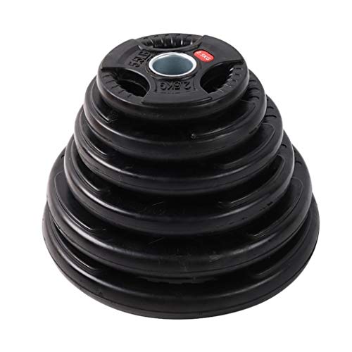 Barbell Olímpicos Grip Peso Placas estándar de 2,5 kg, 10 kg, 15 kg, Individuales, Juegos de Placas Olímpicos, los Pesos de Placas Olímpicos, Negro (Size : 5kg)