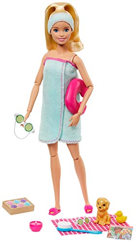 Barbie bienestar día en el Spa, muñeca rubia con accesorios, regalo para niñas y niños 3-9 años (Mattel GJG55) , color/modelo surtido Barbie bienestar día en el Spa, muñeca rubia con accesorios, regalo para niñas y niños 3-9 años (Mattel GJG55) , color/modelo surtido