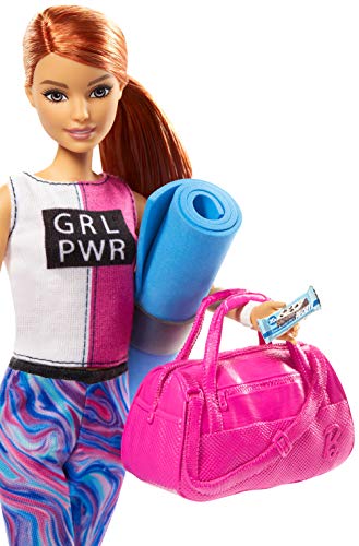 Barbie Bienestar, muñeca con ropa deportiva y accesorios, regalo para niñas y niños 3-9 años (Mattel GJG57)