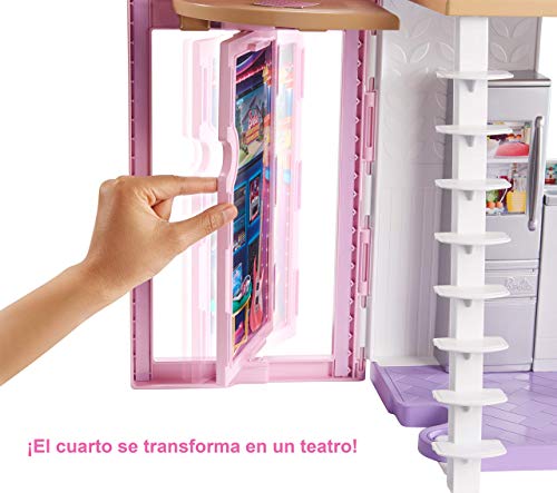 Barbie Casa Malibu, casa de muƱecas de dos pisos plegable con muebles y accesorios (Mattel FXG57) Barbie Casa Malibu, casa de muƱecas de dos pisos plegable con muebles y accesorios (Mattel FXG57)