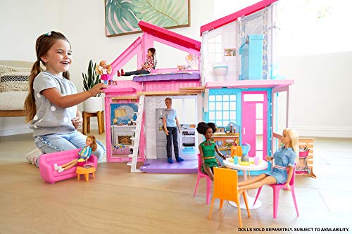 Barbie Casa Malibu, casa de muƱecas de dos pisos plegable con muebles y accesorios (Mattel FXG57) Barbie Casa Malibu, casa de muƱecas de dos pisos plegable con muebles y accesorios (Mattel FXG57)