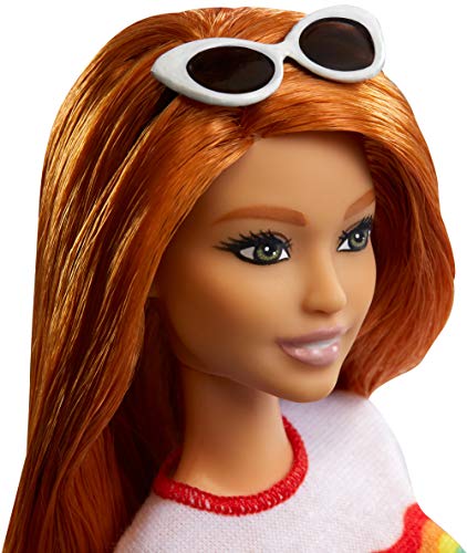 Barbie - Fashionista MuƱeca Pelirroja con Camiseta de Arcoiris (Mattel FXL55) , color/modelo surtido Barbie - Fashionista MuƱeca Pelirroja con Camiseta de Arcoiris (Mattel FXL55) , color/modelo surtido
