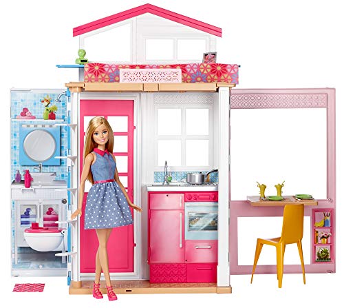 Barbie FXN66 - Juego para Fiesta de Verano con casa de muñecas, Muebles y Piscina y 3 muñecas