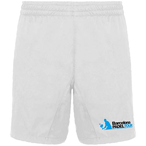 Barcelona Padel Tour Pantalón Corto Hombre Blanco XL