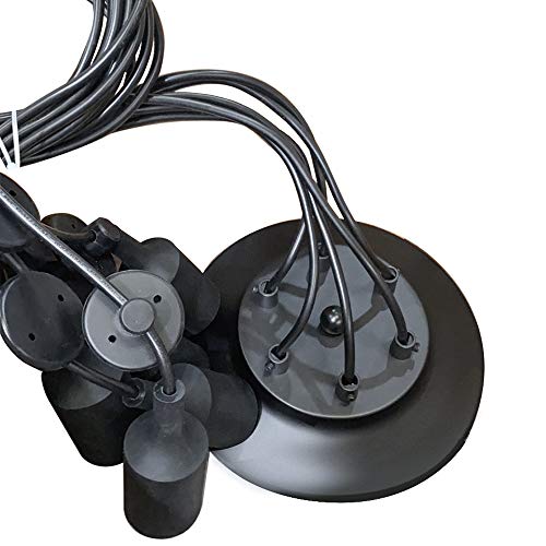 BarcelonaLED Lámpara de Araña Colgante Negro de Suspensión Estilo Vintage Retro con Cable PVC y 6 brazos Portalámparas E27 LED para Techo Habitación Salón Cocina Comedor BarcelonaLED Lámpara de Araña Colgante Negro de Suspensión Estilo Vintage Retro con Cable PVC y 6 brazos Portalámparas E27 LED para Techo Habitación Salón Cocina Comedor