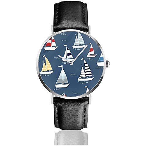 Barcos de Dibujos Animados Marinos en Barco Relojes de Pulsera de Cuero de Acero Inoxidable Relojes de Pulsera Barcos de Dibujos Animados Marinos en Barco Relojes de Pulsera de Cuero de Acero Inoxidable Relojes de Pulsera