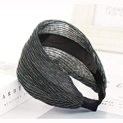 Barlingrock Bandas para la Cabeza de Seda sólida para Mujeres Diademas Bandas Anchas para Chica para Maquillaje Banda para el Cabello Aro Banda para el Cabello Simple Seda Brillante Tela de Seda Band