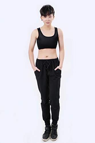 BaronHong Tomboy Trans Lesbian Media Longitud Cuello Pectoral Banda elástica Fuerte (Negro, S) BaronHong Tomboy Trans Lesbian Media Longitud Cuello Pectoral Banda elástica Fuerte (Negro, S)
