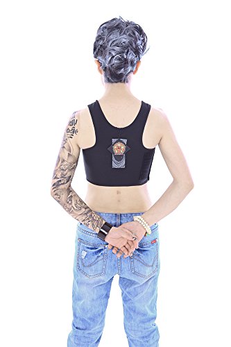 BaronHong Velcro Mesh Chest Binder Short corsé Deportivo Sujetador para Tomboy Lesbiana (Negro, M) BaronHong Velcro Mesh Chest Binder Short corsé Deportivo Sujetador para Tomboy Lesbiana (Negro, M)