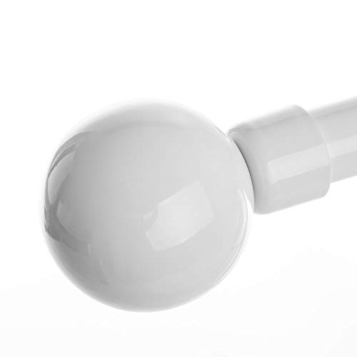 Barra Cortina Extensible Blanca de Metal de 120 a 210 cm - LOLAhome Barra Cortina Extensible Blanca de Metal de 120 a 210 cm - LOLAhome