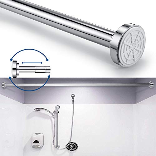 Barra de Cortina de Ducha Extensible 120-210CM, SimpleHome Barra de Cortina de Tensión Sin Taladrar en Acero Inoxidable, Nunca se óxida y Antideslizante, para Baño, Cocina, Armario Barra de Cortina de Ducha Extensible 120-210CM, SimpleHome Barra de Cortina de Tensión Sin Taladrar en Acero Inoxidable, Nunca se óxida y Antideslizante, para Baño, Cocina, Armario