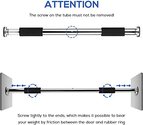 Barra de Dominadas de Pared Elevacin Pull Up Barra del levantamiento de Umbral sin tornillo for hombres de la aptitud de la puerta perfecta for pectorales, la aptitud del ejercicio Equipo de entrenami