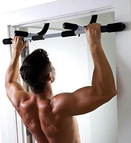 Barra de dominadas para montar en la pared, equipamiento de fitness para hacer ejercicio en casa, color negro, tamaño talla única