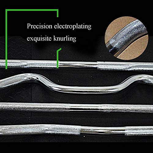 Barra de Entrenamiento para bíceps y tríceps, Mancuerna Bares duradero Manubrio Barra Barra for Entrenamiento de alta intensidad en el pecho, Barra Curl Z con 2 Collares spinlock1.2M(Curl Bar)Ø 50mm