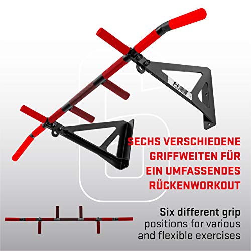 Barra de Flexiones Para Pared de Hold Strong Fitness, DiseÑAda Especialmente Para El Montaje en El Marco de la Puerta o en Zonas Profundas