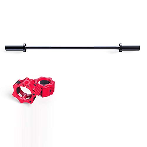 Barra De Levantamiento De Pesas Olímpico De 86 Pulgadas Barra De Barra De Barra De Ventas De Pesas Con Dos Collares De Bloqueo Fijo, Para Ejercicios De Gimnasio Para El Hogar ( Color : Black - 220cm )