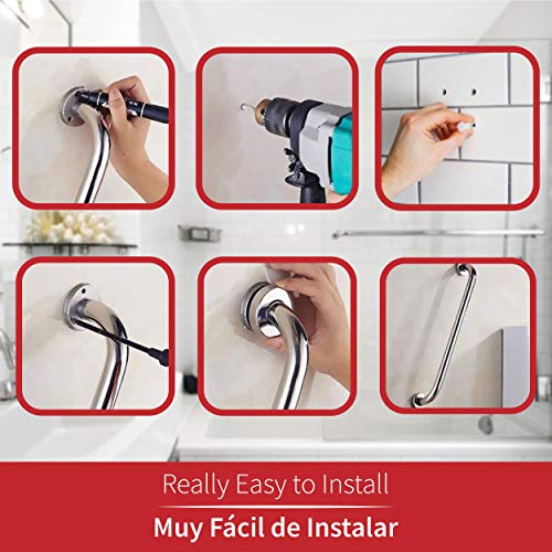 Barra de Seguridad para Baño de Acero INOX · Barra de Agarre para baño de discapacitados · Barra de Baño Minusvalidos Medidas (600mm Largo, 32mm Diametro) · Acabado Mate (No Brillo) Barra de Seguridad para Baño de Acero INOX · Barra de Agarre para baño de discapacitados · Barra de Baño Minusvalidos Medidas (600mm Largo, 32mm Diametro) · Acabado Mate (No Brillo)