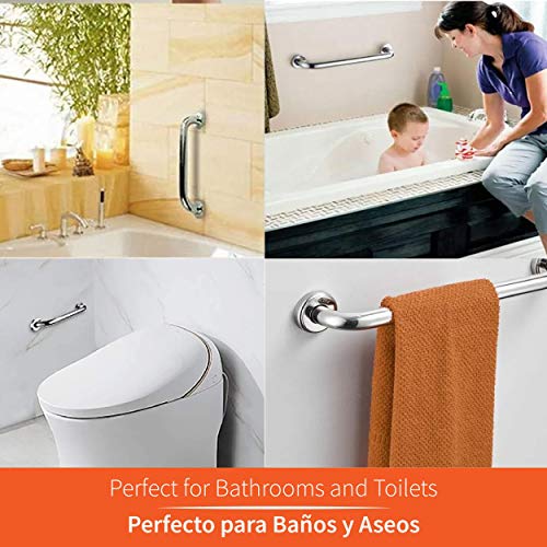 Barra de Seguridad para Baño de Acero INOX · Barra de Agarre para baño de discapacitados · Barra de Baño Minusvalidos Medidas (600mm Largo, 32mm Diametro) · Acabado Mate (No Brillo)