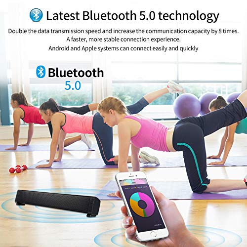Barra de Sonido, Fityou Altavoces PC Sobremesa 20W Bluetooth 5.0 Altavoz con Cable e Inalámbrico Altavoz Recargable estéreo con alimentación USB para TV/Smartphones/Ordenador/USB/TF Barra de Sonido, Fityou Altavoces PC Sobremesa 20W Bluetooth 5.0 Altavoz con Cable e Inalámbrico Altavoz Recargable estéreo con alimentación USB para TV/Smartphones/Ordenador/USB/TF