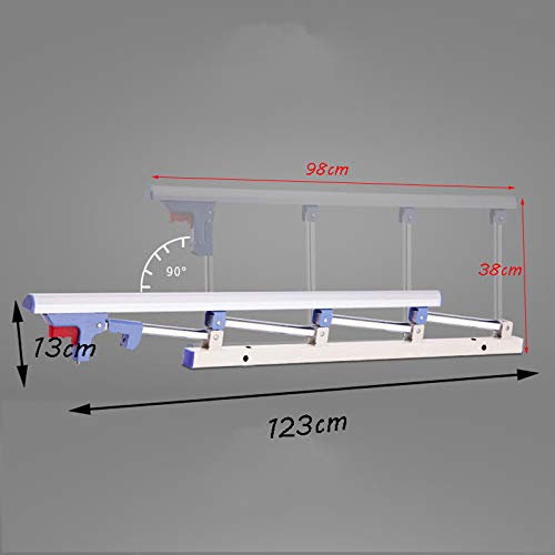Barra Lateral de Seguridad de la Cama Plegable Guardia Lateral para Personas Mayores, los Adultos ayudan a Manejar la Barra para discapacitados Barandilla de Metal Hospital Barra de Parachoques