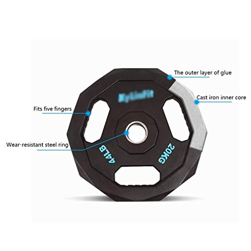Barra olímpica estándar Grip Placa de Peso, Levantamiento de Pesas con Barra Individual Pesas Grande del Agujero Principal Equipo de la Aptitud, 2,5 kg-20 kg, 5.5lb-44lb (Size : 20kg/44lb) Barra olímpica estándar Grip Placa de Peso, Levantamiento de Pesas con Barra Individual Pesas Grande del Agujero Principal Equipo de la Aptitud, 2,5 kg-20 kg, 5.5lb-44lb (Size : 20kg/44lb)