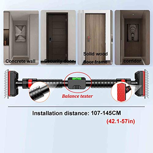 Barras De Dominadas ADG Barra De Traccinón Portátil De Acero Y Combinación De Aro, con Cerradura De Seguridad Y Barra De Ejercicios con Comprobador De Equilibrio, Carga 250kg, 71-145cm Ajustable Barras De Dominadas ADG Barra De Traccinón Portátil De Acero Y Combinación De Aro, con Cerradura De Seguridad Y Barra De Ejercicios con Comprobador De Equilibrio, Carga 250kg, 71-145cm Ajustable