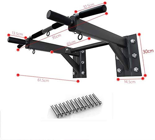 Barras de dominadas Montado En La Pared, Seguro Y Cómodo Deportes Al Aire Libre Chin-up Bar, 500 Kg De Carga Segura, Fácil De Instalar Pull-Up Bars,B