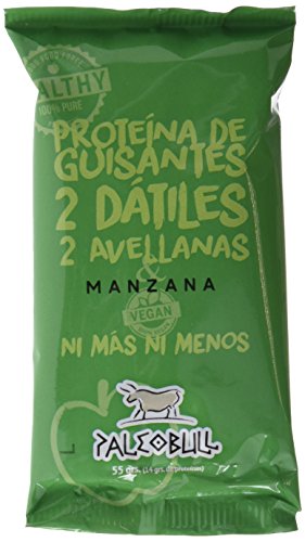 Barrita Energética 100% natural - Alta en proteínas - Manzana Vegana (55g) - Pack Ahorro de 15 Barritas