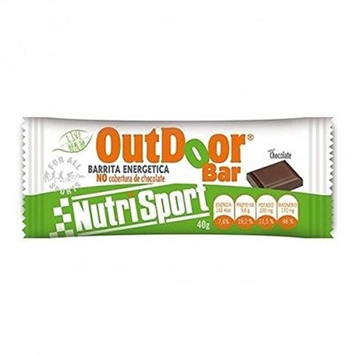 Barrita Energética Outdoor Chocolate 20 unidades de Nutrisport