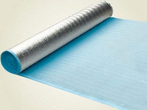 Base Aislante FOAM7 - MOISTURE 3.0 de 3mm. Rollo 20m2. Mejor Aislante Acústico Antihumedad para Tarimas y Parquet; Subsuelo Protección Metalizada. Cubre la humedad e irregularidades. PE Ecológico Base Aislante FOAM7 - MOISTURE 3.0 de 3mm. Rollo 20m2. Mejor Aislante Acústico Antihumedad para Tarimas y Parquet; Subsuelo Protección Metalizada. Cubre la humedad e irregularidades. PE Ecológico
