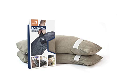 Baser - Saco Curvado de Arena, rellenable, para Exteriores | Peso para sombrillas, topes de Puerta, Camas elásticas, parasoles excéntricos | Alternativa a Las Bases con Peso (Gris Pardo, 2x20kg) Baser - Saco Curvado de Arena, rellenable, para Exteriores | Peso para sombrillas, topes de Puerta, Camas elásticas, parasoles excéntricos | Alternativa a Las Bases con Peso (Gris Pardo, 2x20kg)