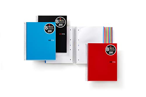 Basicos Mr 42004, Cuaderno A4 con Tapa de Polipropileno, 200 hojas, 5 mm, Azul Basicos Mr 42004, Cuaderno A4 con Tapa de Polipropileno, 200 hojas, 5 mm, Azul