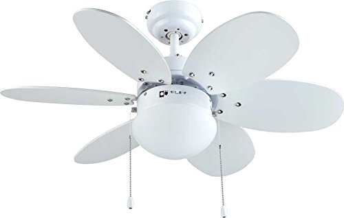 Bastilipo Caleta Ventilador de Techo con Luz E27, 60 W, Blanco, 75 x 32 cm Bastilipo Caleta Ventilador de Techo con Luz E27, 60 W, Blanco, 75 x 32 cm