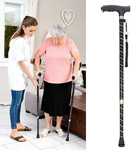 Baston para muje y hombre, OOCOME Baston anciano regulable 60-94CM Bastón de Caminar Bastónes adulto altura regulables aluminio baston con luz LED muletas bastón soporta 115kg Baston para muje y hombre, OOCOME Baston anciano regulable 60-94CM Bastón de Caminar Bastónes adulto altura regulables aluminio baston con luz LED muletas bastón soporta 115kg