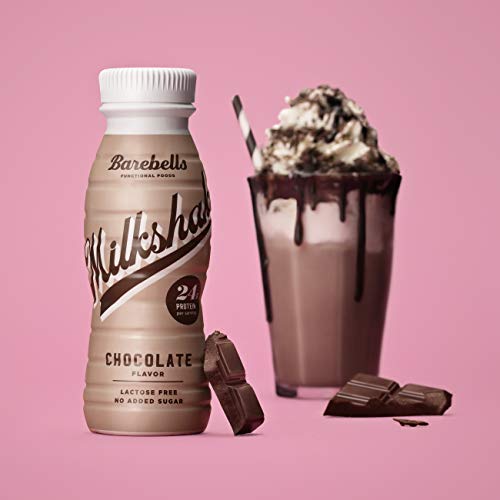 Batido de proteínas Barebells sabor chocolate (8 Botellas x 330 ml), alto contenido de proteínas. Sin azúcares añadidos y sin lactosa, 24 g de proteínas. Delicioso sabor cremoso