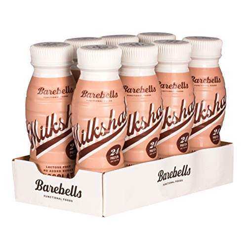 Batido de proteínas Barebells sabor chocolate (8 Botellas x 330 ml), alto contenido de proteínas. Sin azúcares añadidos y sin lactosa, 24 g de proteínas. Delicioso sabor cremoso