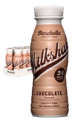 Batido de proteínas Barebells sabor chocolate (8 Botellas x 330 ml), alto contenido de proteínas. Sin azúcares añadidos y sin lactosa, 24 g de proteínas. Delicioso sabor cremoso