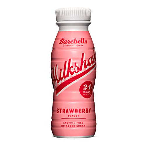 Batido de proteínas Barebells sabor fresa (8 Botellas x 330 ml), alto contenido de proteínas. Sin azúcares añadidos y sin lactosa, 24 g de proteínas. Delicioso sabor cremoso