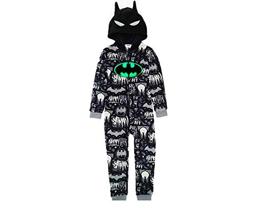 Batman Pijama Entero para Niños, Pijama De Una Pieza, Forro Polar Suave Y Acogedor, Onesie Infantil, Diseño Capucha 3D, Brilla En La Oscuridad! Regalo para Niños! 7-8 Años Batman Pijama Entero para Niños, Pijama De Una Pieza, Forro Polar Suave Y Acogedor, Onesie Infantil, Diseño Capucha 3D, Brilla En La Oscuridad! Regalo para Niños! 7-8 Años