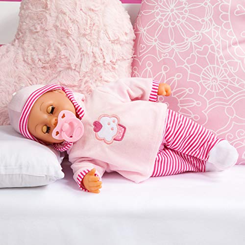 Bayer Design- Muñeca bebé 38 cm, Las Primeras Palabras, con chupete y botellín, Color rosa (93816AA) , color/modelo surtido Bayer Design- Muñeca bebé 38 cm, Las Primeras Palabras, con chupete y botellín, Color rosa (93816AA) , color/modelo surtido